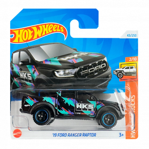 Машинка Базовая Hot Wheels '19 Ford Ranger Raptor HKS Hot Trucks 1:64 HTC29 Black - Retromagaz