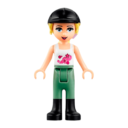 Фігурка Lego Girl Stephanie Sand Green Riding Pants Friends frnd157 Б/У - Retromagaz