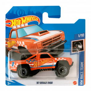 Машинка Базовая Hot Wheels '87 Dodge D100 Race Team 1:64 GTC30 Orange - Retromagaz