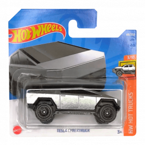 Машинка Базовая Hot Wheels Tesla Cybertruck Hot Trucks 1:64 HCV57 Silver - Retromagaz