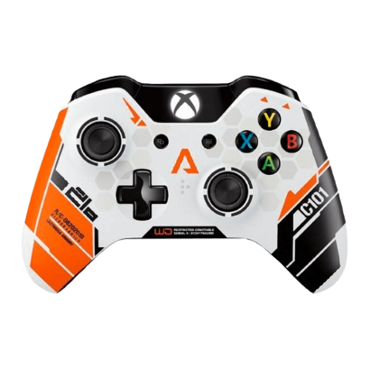 Геймпад Бездротовий Microsoft Xbox One Titanfall Limited Edition Version 1 White Orange Б/У - Retromagaz