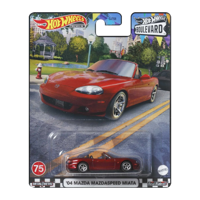 Машинка Premium Hot Wheels '04 Mazda Mazdaspeed Miata Boulevard 1:64 GJT68/HKF22 Red - Retromagaz