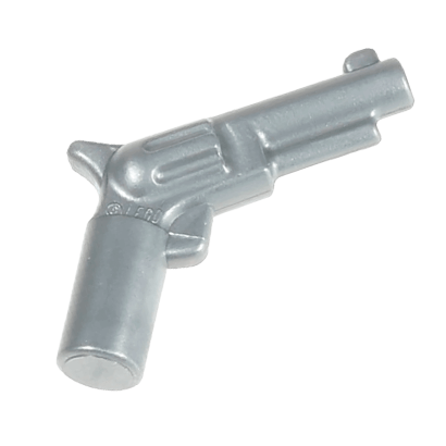 Оружие Lego Стрелковое Pistol Revolver Small Barrel 13562 13562 Flat Silver Б/У - Retromagaz