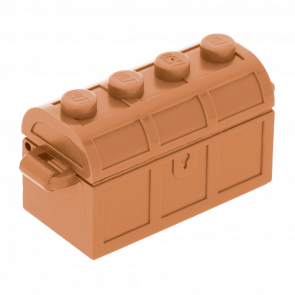 Емкость Lego Treasure Chest Bott Lid 2 x 4 x 2 4738ac01 4739a 6102984 6102983 6167286 6254218 Medium Nougat 2шт Б/У