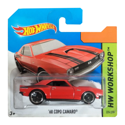 Машинка Базова Hot Wheels '68 Copo Camaro Workshop 1:64 BFG66 Red - Retromagaz