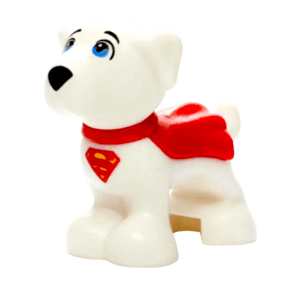 Фігурка Lego Земля Dog Super Hero with Blue Eyes Red Cape and Superman 'S' Logo Animals 28325pb01 1 6175215 White Б/У - Retromagaz