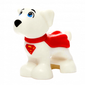 Фигурка Lego Земля Dog Super Hero with Blue Eyes Red Cape and Superman 'S' Logo Animals 28325pb01 1 6175215 White Б/У