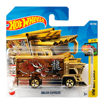 Машинка Базовая Hot Wheels Raijin Express Art Cars 1:64 HCX59 Gold - Retromagaz