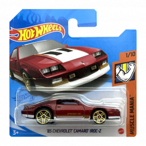 Машинка Базовая Hot Wheels '85 Chevrolet Camaro Iroc-Z Muscle Mania 1:64 GTB40 Red - Retromagaz