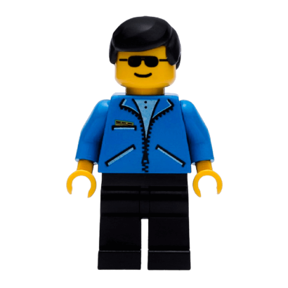 Фігурка Lego People 973pb0100 Jacket Blue Black Legs City jbl004 Б/У - Retromagaz