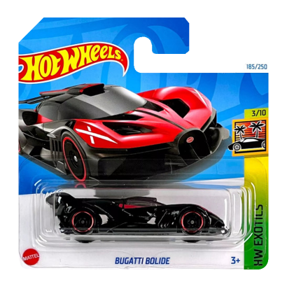 Машинка Базовая Hot Wheels Bugatti Bolide Exotics 1:64 HTF08 Black - Retromagaz