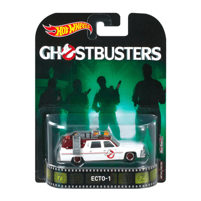 Машинка Premium Hot Wheels Ecto-1 Ghostbusters Rep. Entertainment 1:64 DWJ72 White - Retromagaz