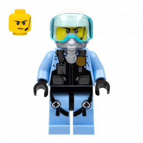 Фігурка Lego Police 973pb3376 Sky Police Jet Pilot with Oxygen Mask and Headset City cty0997 1 Б/У - Retromagaz