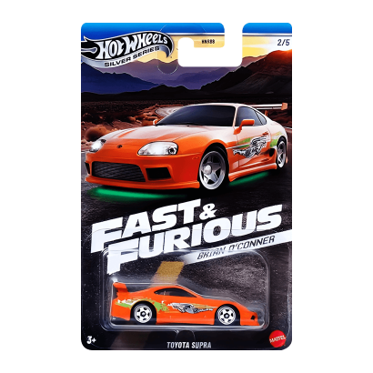 Тематична Машинка Hot Wheels Toyota Supra Brian O'Conner Fast & Furious 1:64 JBY30 Orange - Retromagaz