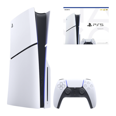 Набір Консоль Sony PlayStation 5 Slim Blu-ray 1TB White Б/У  + Коробка - Retromagaz