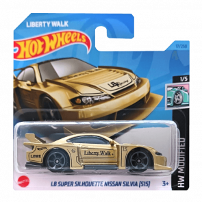 Машинка Базовая Hot Wheels Liberty Walk LB Super Silhouette Nissan Silvia (S15) Modified 1:64 HKK47 Gold - Retromagaz