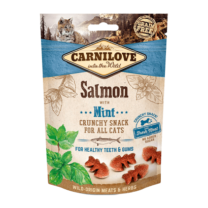 Лакомства для Кошек Carnilove Crunchy Snack Salmon with Mint 50g - Retromagaz