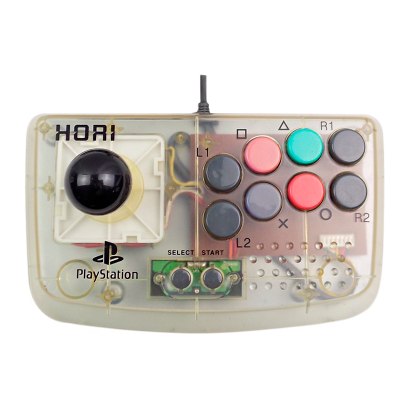 Геймпад Дротовий Hori PlayStation 1 Arcade Compact Joystick HPS-29 Clear White 1.5m Б/У - Retromagaz