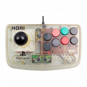 Геймпад Дротовий Hori PlayStation 1 Arcade Compact Joystick HPS-29 Clear White 1.5m Б/У - Retromagaz