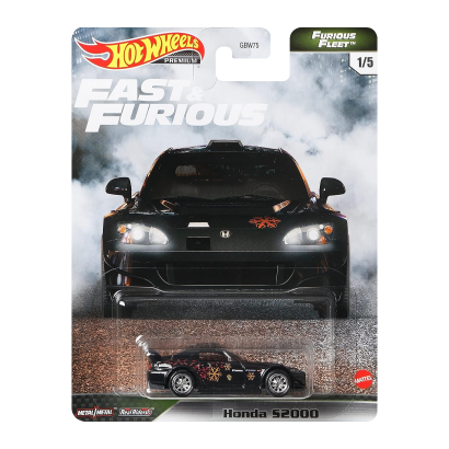 Машинка Premium Hot Wheels Honda S2000 Fast & Furious 1:64 GRK60 Black - Retromagaz