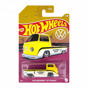 Тематическая Машинка Hot Wheels Volkswagen T2 Pickup Volkswagen 1:64 HDH40 Yellow - Retromagaz