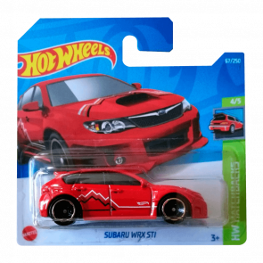 Машинка Базовая Hot Wheels Subaru WRX STI Hatchbacks 1:64 HCX04 Red