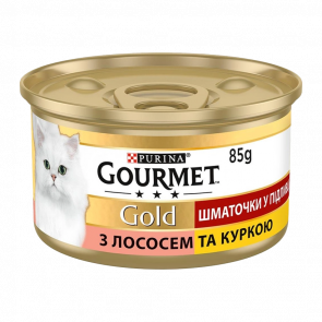 Вологий Корм для Котів Purina Gourmet Gold Лосось та Курка 85g