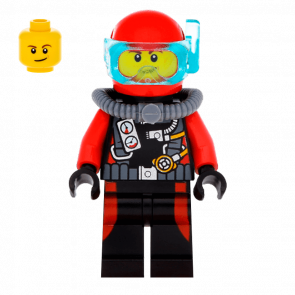 Фігурка Lego Deep Sea Explorers 973pb2015 Scuba Diver Male City cty0558 Б/У