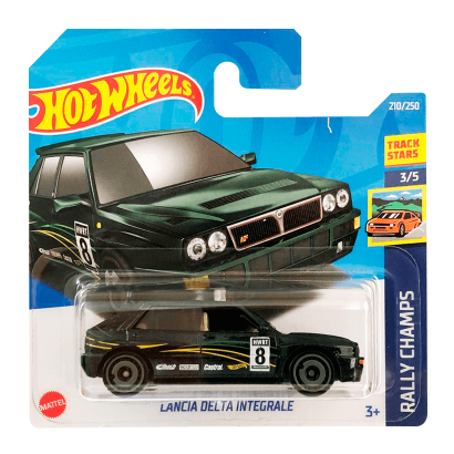 Машинка Базовая Hot Wheels Lancia Delta Integrale Rally Champs 1:64 HCT88 Green - Retromagaz