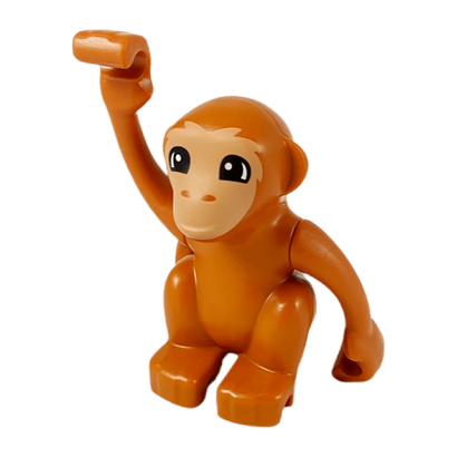 Фигурка Lego Animals Monkey Curled Tail Duplo bb0953c01pb01 60363c01pb03 Dark Orange Б/У - Retromagaz