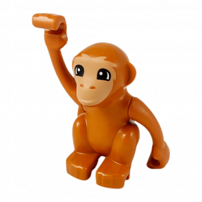 Фігурка Lego Animals Monkey Curled Tail Duplo bb0953c01pb01 60363c01pb03 Dark Orange Б/У - Retromagaz