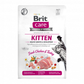 Сухой Корм для Кошек Brit Care Kitten Growth & Developmen Курица Индейка 2kg