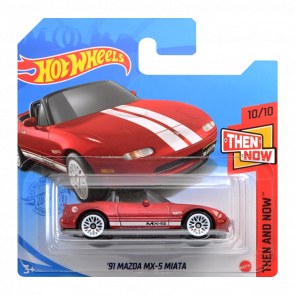 Машинка Базовая Hot Wheels '91 Mazda MX-5 Miata Treasure Hunts Then and Now 1:64 GTC93 Red - Retromagaz