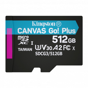 Карта Пам'яті Kingston Canvas Go! Plus UHS-I U3 V30 A2 + SD Adapter 512GB