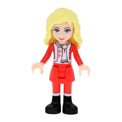 Фигурка Lego Girl Ewa Red Skirt and Black Boots Friends frnd089 Б/У - Retromagaz