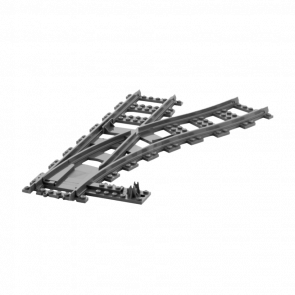 Для Поезда Lego Рельсы Switch Point Right 53404 4293593 4516101 6085188 Dark Bluish Grey Б/У