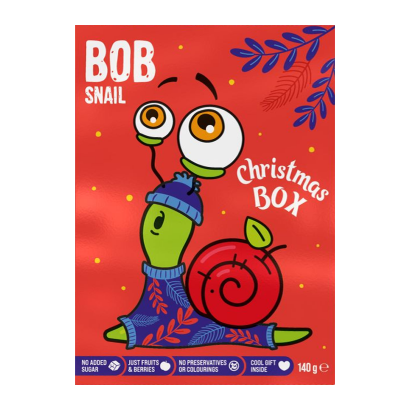 Цукерки Натуральні Bob Snail Christmas Box 140g - Retromagaz