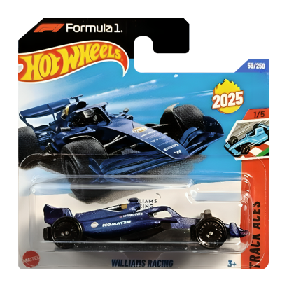 Машинка Базова Hot Wheels Formula 1 Williams Racing Track Aces 1:64 Blue - Retromagaz