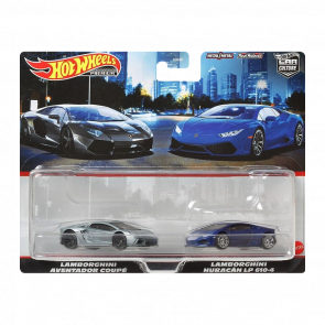 Машинка Premium Hot Wheels Lamborghini Aventador Coupe / Huracan LP 610-4 2-Packs 1:64 HFF32 Grey 2шт - Retromagaz