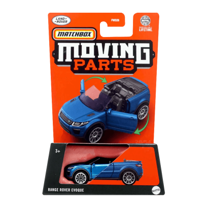 Тематическая Машинка Matchbox Range Rover Evoque Moving Parts 1:64 FWD28/HVN11 Blue - Retromagaz