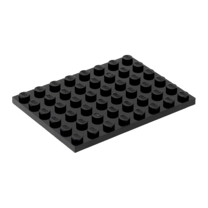 Пластина Lego Обычная 10шт 6 x 8 3036 303626 Black Б/У - Retromagaz