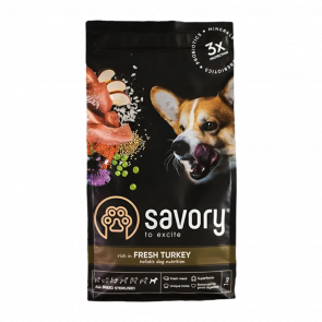 Сухой Корм для Собак Cтерилизованных Savory All Breed Индейка 1kg