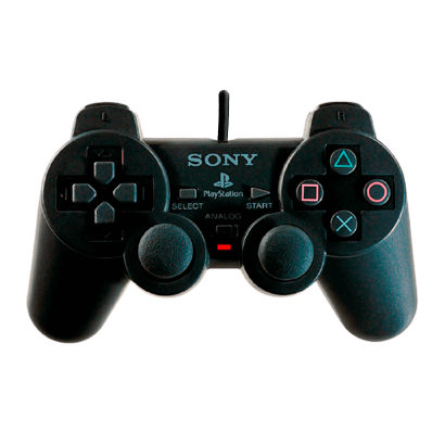 Геймпад Дротовий Sony PlayStation 1 SCPH-1200 DualShock Black 2m Б/У - Retromagaz