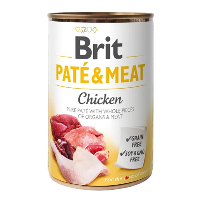 Влажный Корм для Собак Brit Care Pate & Meat Говядина и Курица 400g - Retromagaz