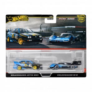 Машинка Premium Hot Wheels 2шт Volkswagen Jetta MK3 / ID R 2-Packs 1:64 HRR83 Blue