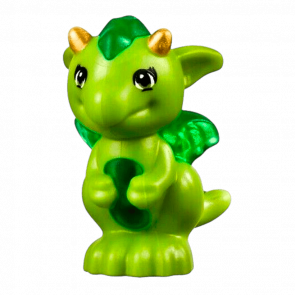 Фигурка Lego Воздух Dragon Elves Baby with Molded Trans-Green Stomach Animals 26090pb04 6151628 Lime Б/У