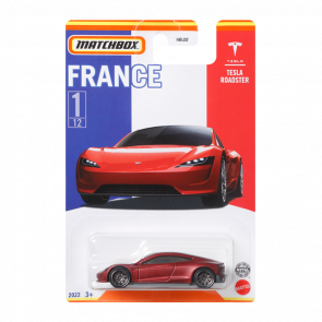 Тематична Машинка Matchbox Tesla Roadster France 1:64 HBL02/HFH68 Red - Retromagaz