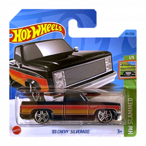 Машинка Базовая Hot Wheels '83 Chevy Silverado Slammed 1:64 HKJ06 Black - Retromagaz