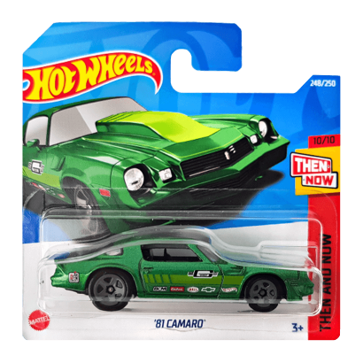 Машинка Базовая Hot Wheels '81 Camaro Then and Now 1:64 HCV81 Green - Retromagaz