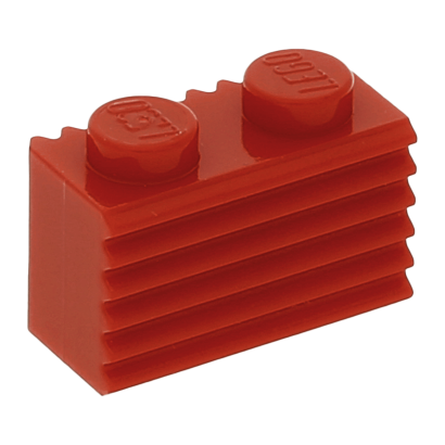 Кубик Lego Модифицированная Grille Fluted Profile 1 x 2 2877 287721 6219677 Red 10шт Б/У - Retromagaz